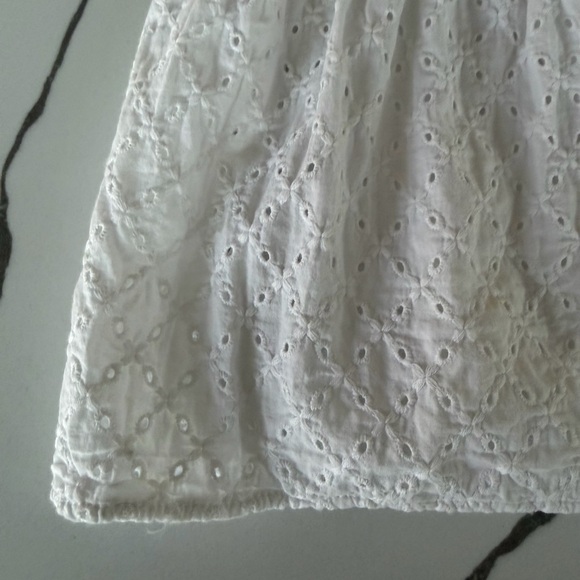Zara White Eyelet Embroidered Mini Dress - Picture 4 of 9